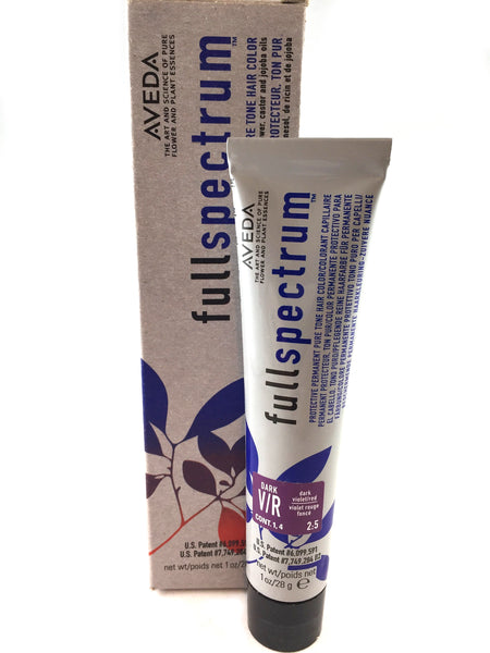 AVEDA FULL SPECTRUM PERMANENT Dark V/R PURE TONE hair color creme PROTECTIVE