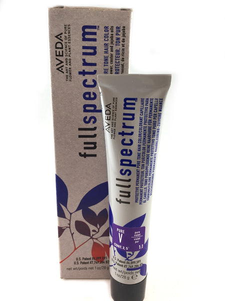 AVEDA FULL SPECTRUM PERMANENT PURE V Violet TONE hair color dye PROTECTIVE