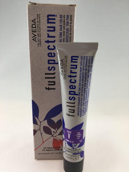 AVEDA FULL SPECTRUM PERMANENT PURE V Violet TONE hair color dye PROTECTIVE