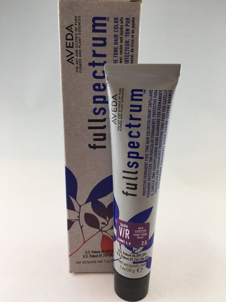 AVEDA FULL SPECTRUM PERMANENT Dark V/R PURE TONE hair color creme PROTECTIVE