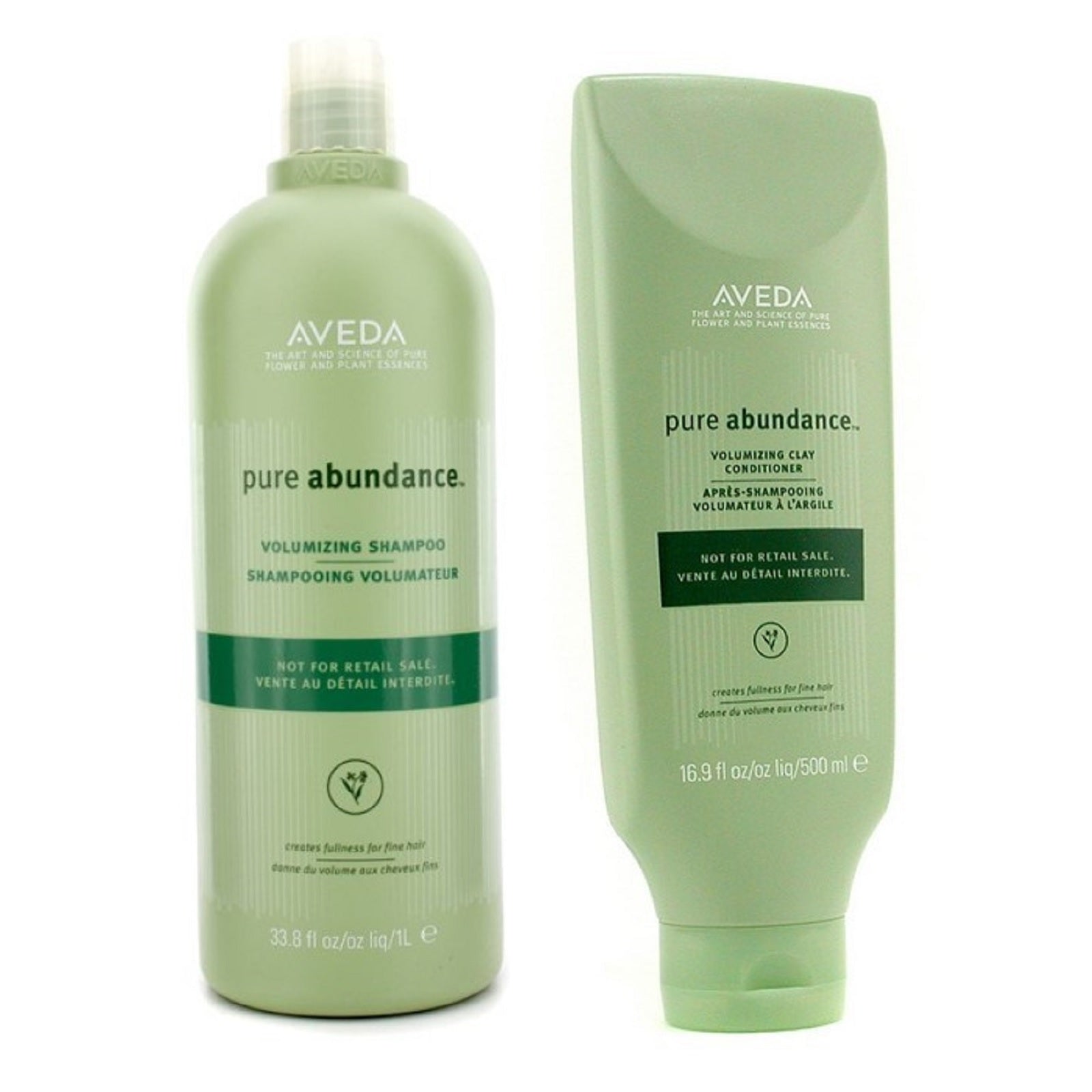 AVEDA Pure Abundance Shampoo 33.8oz and Conditioner 16.9 Liter Set Duo