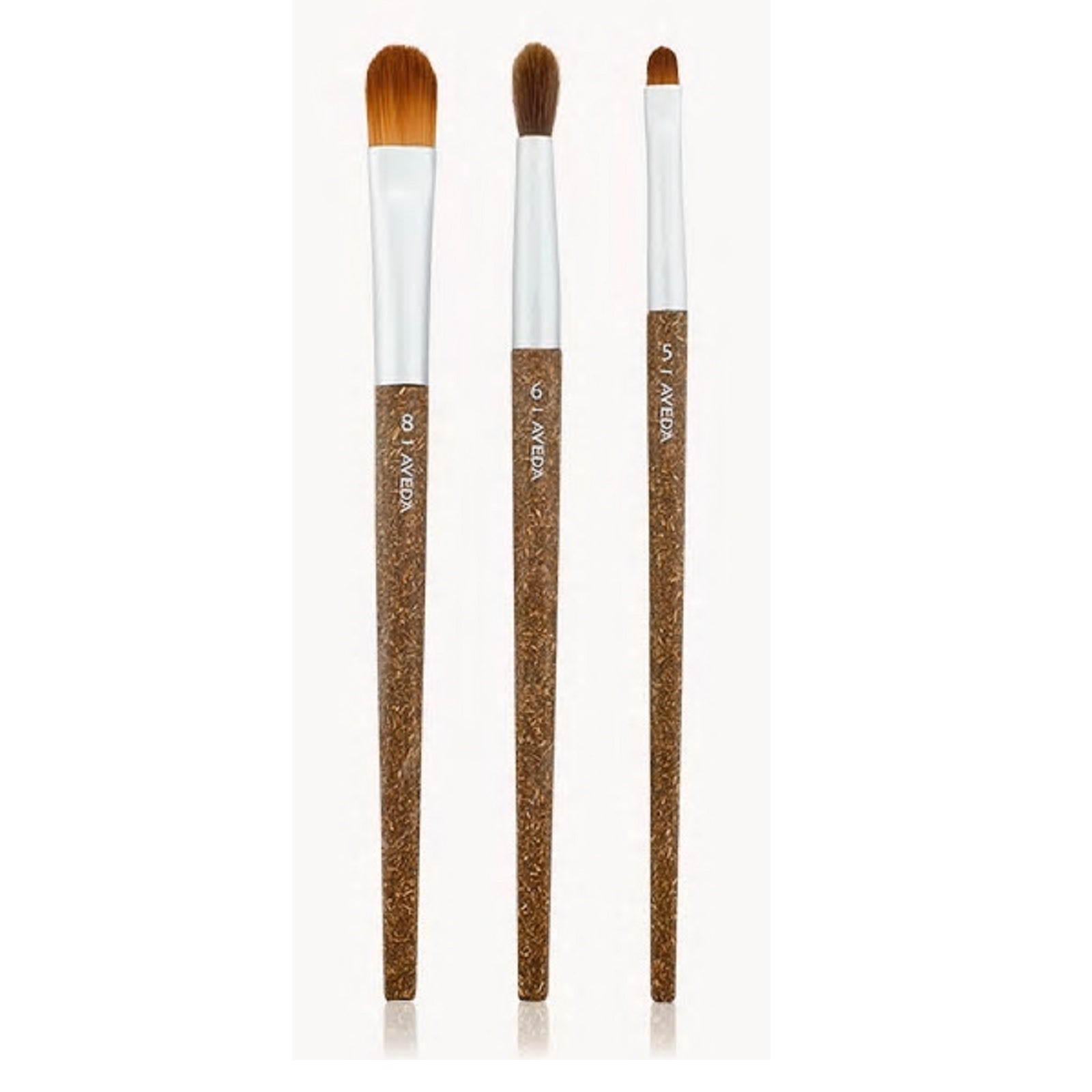 AVEDA NIB Flax Sticks Special Effects Brush Set of 3 Brushes (eye and complexion) #5 #6 #8